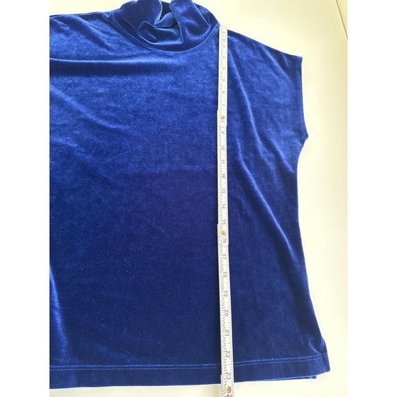 Chicos Velvet Turtleneck Cap Sleeve Top - Picture 8 of 8